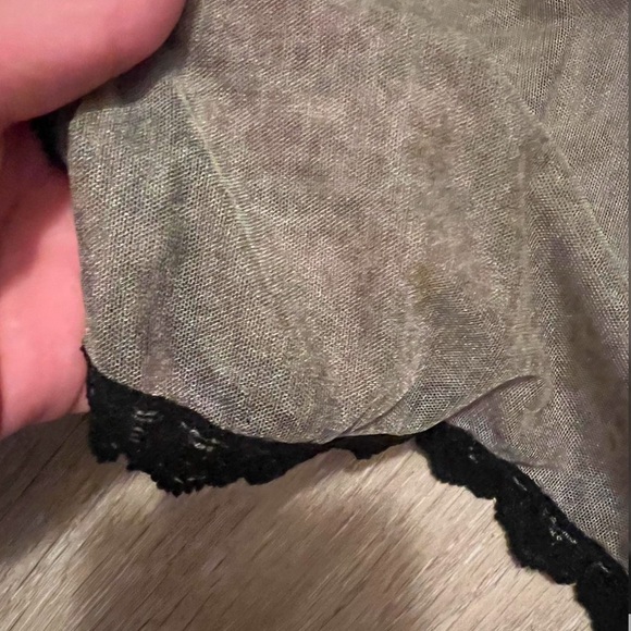 Y2K Sheer Lace Trim Mesh Cami Top XS - Picture 4 of 5
